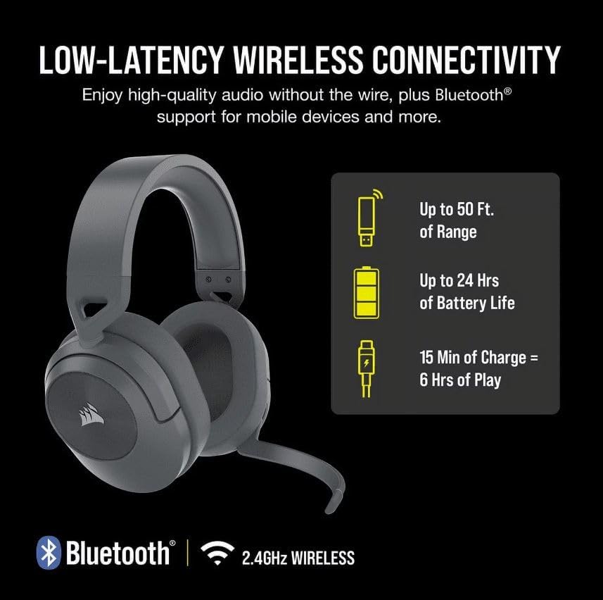 Corsair HS55 Gaming Wireless Headset - Grey