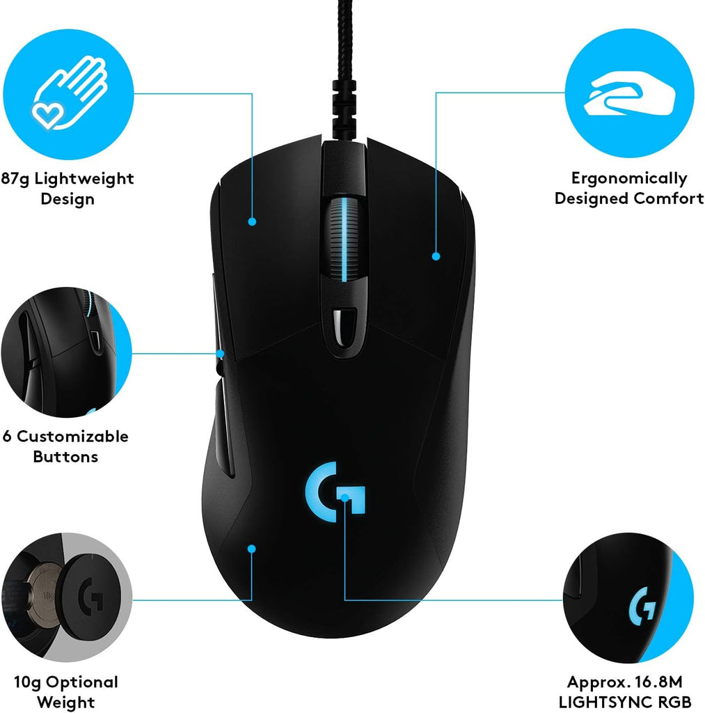 Logitech G403 HERO Wired Gaming Mouse