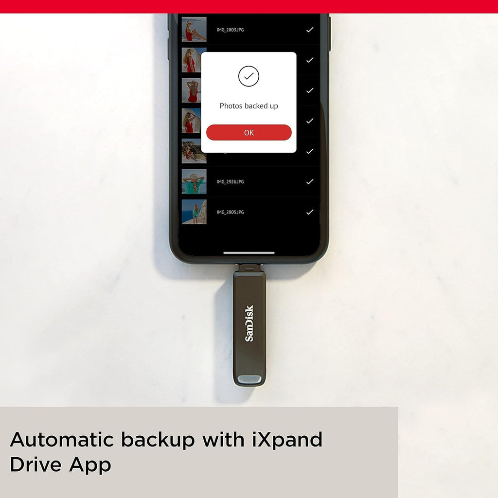 SanDisk iXpand Flash Drive Luxe 128GB , with Lightning and USB-C connectors