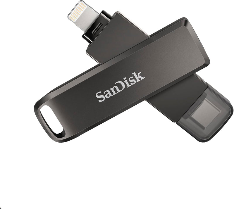 SanDisk iXpand Flash Drive Luxe 64GB , with Lightning and USB-C connectors