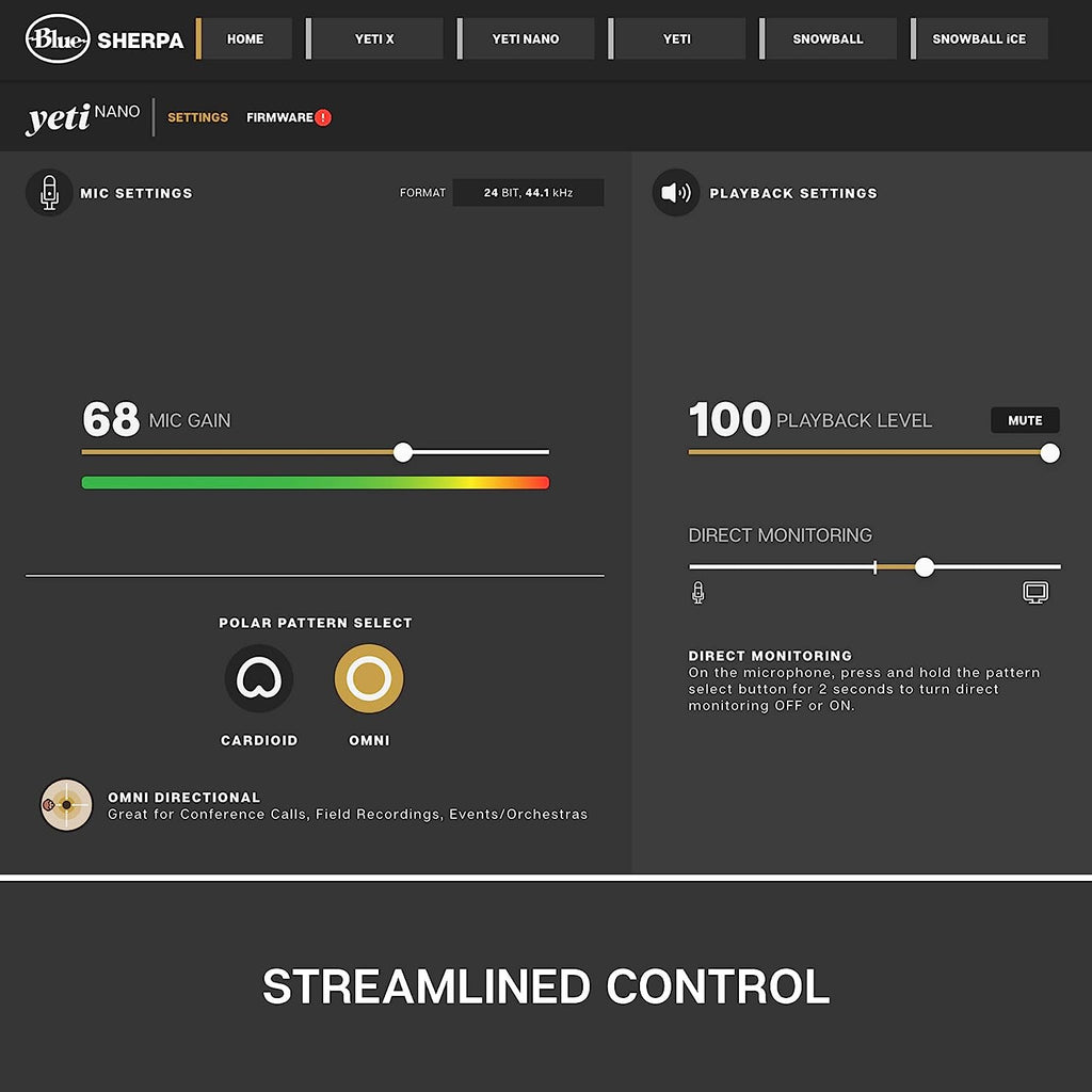 Blue Yeti Nano Premium USB Mic - Black