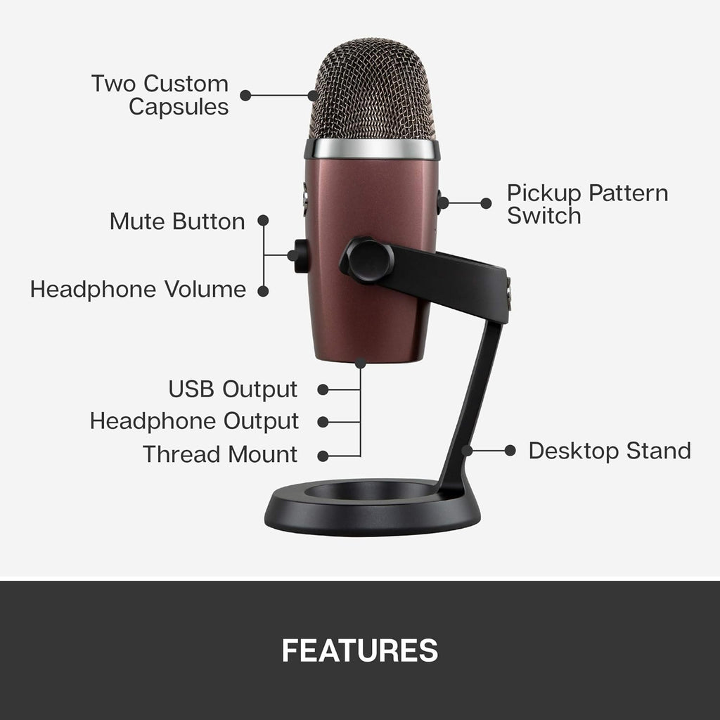 Blue Yeti Nano Premium USB Mic - Red Onyx