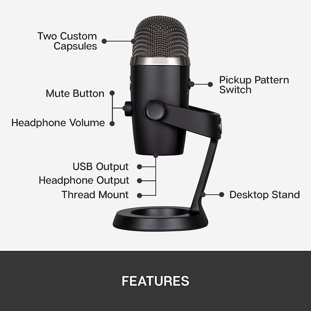 Blue Yeti Nano Premium USB Mic - Black