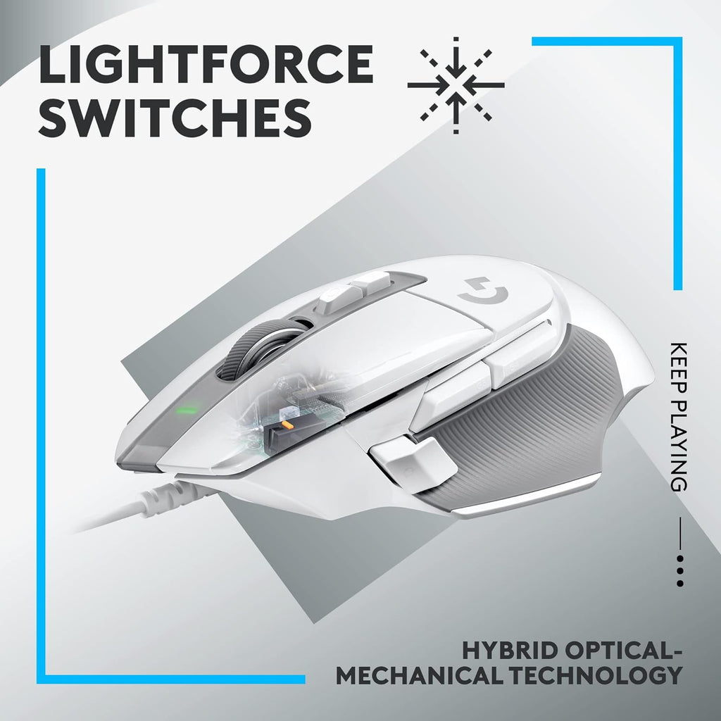 Logitech G G502 X Wired Gaming Mouse - White
