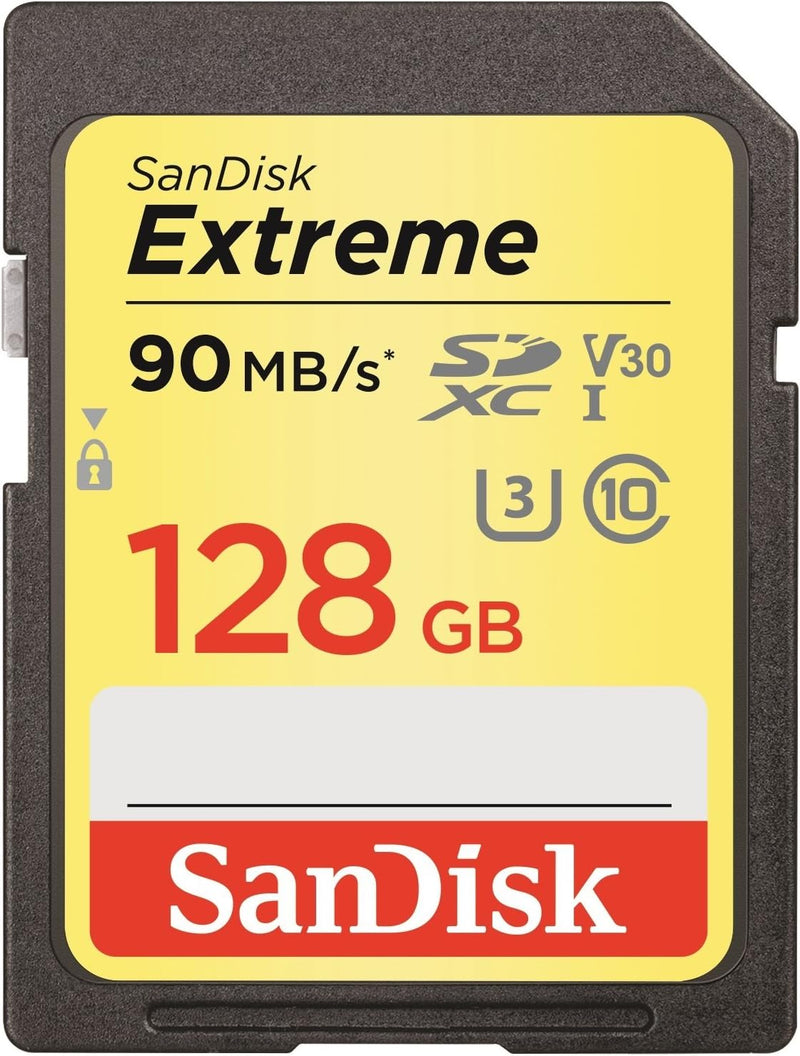 SanDisk Extreme 128 GB SDXC Memory Card, up to 90 MB/s