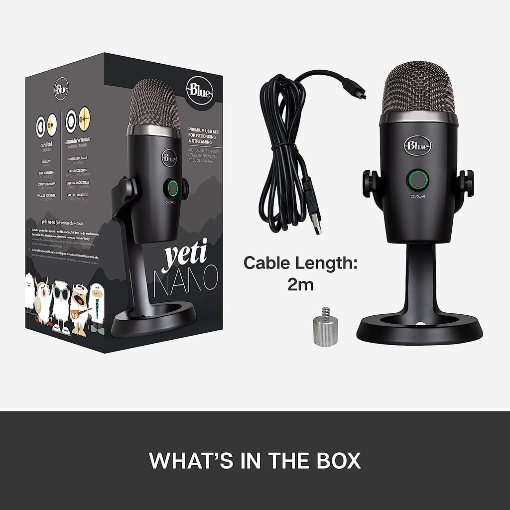 Blue Yeti Nano Premium USB Mic - Black
