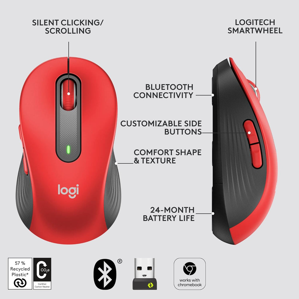 Logitech Signature M650 L Full Size Wireless Mouse
