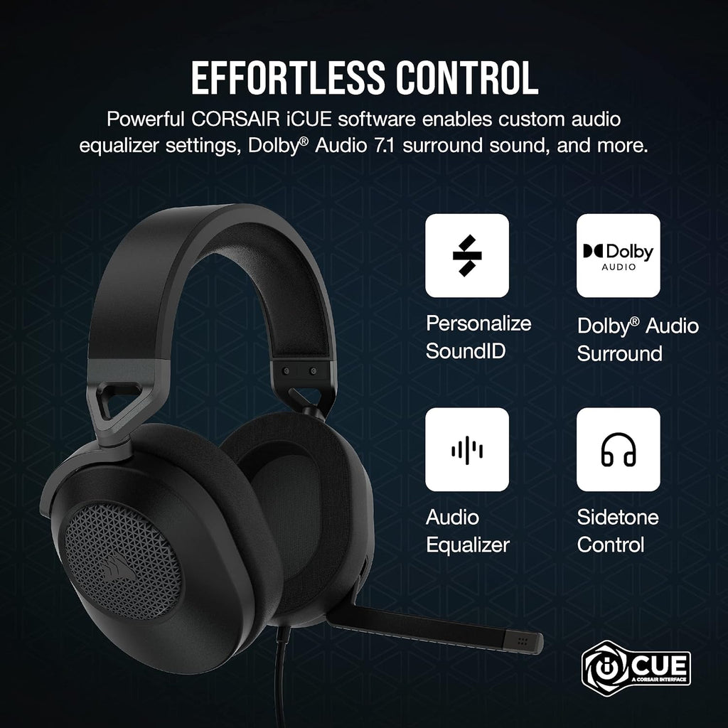 CORSAIR HS65 SURROUND Multiplatform Wired Gaming Headset