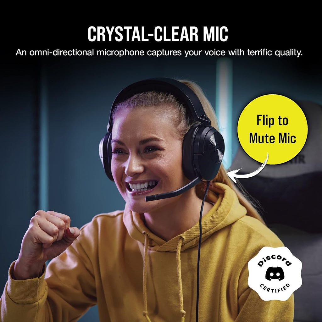 CORSAIR HS55 SURROUND Lightweight Wired Gaming Headset