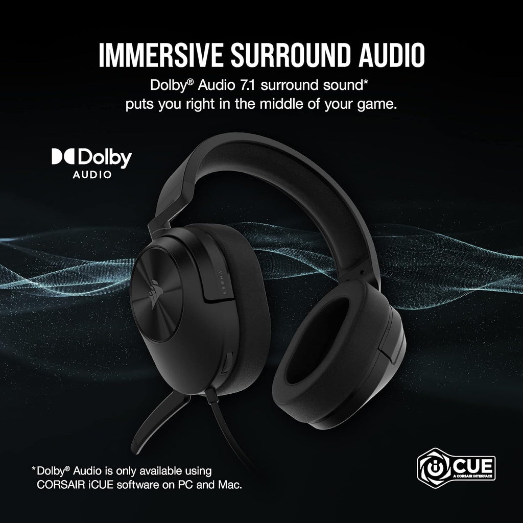 CORSAIR HS55 SURROUND Lightweight Wired Gaming Headset