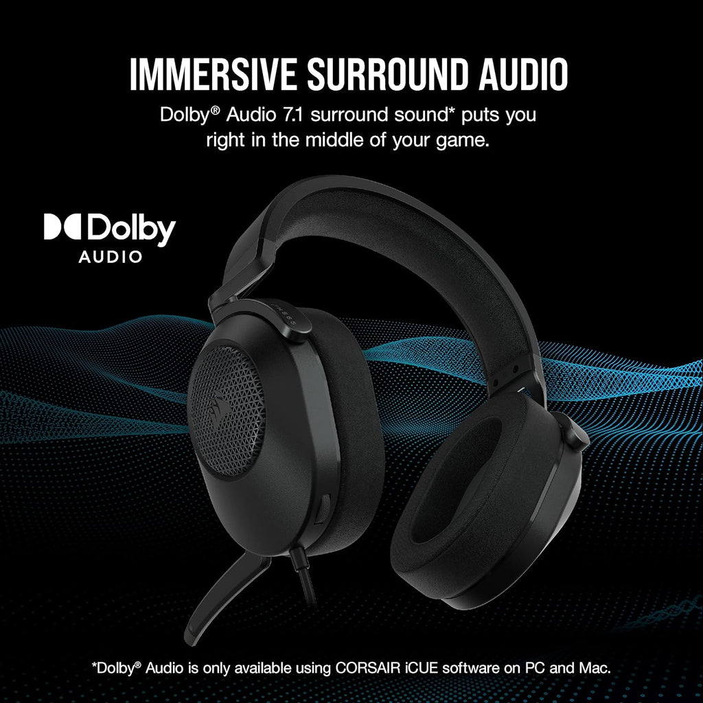 CORSAIR HS65 SURROUND Multiplatform Wired Gaming Headset