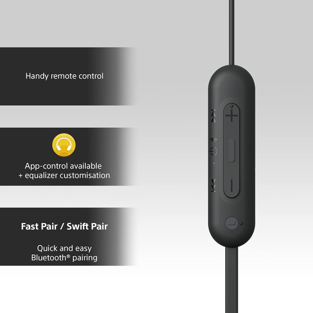 Sony WI-C100 Wireless In-ear Headphones - Black