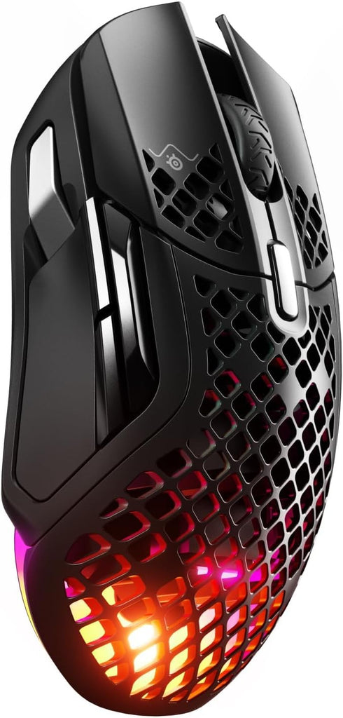 SteelSeries Aerox 5 Wireless - Holey RGB Gaming Mouse Black