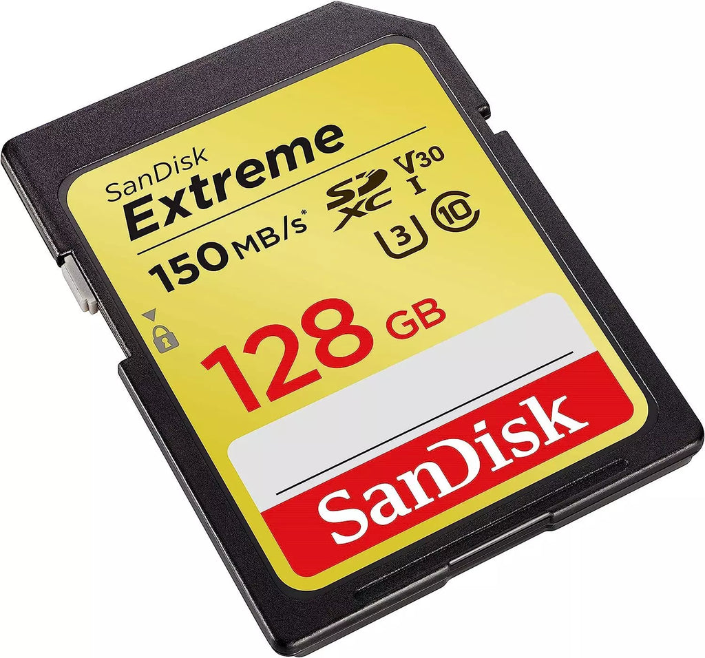 SanDisk Extreme 128 GB SDXC Memory Card, Up to 150 MB/s