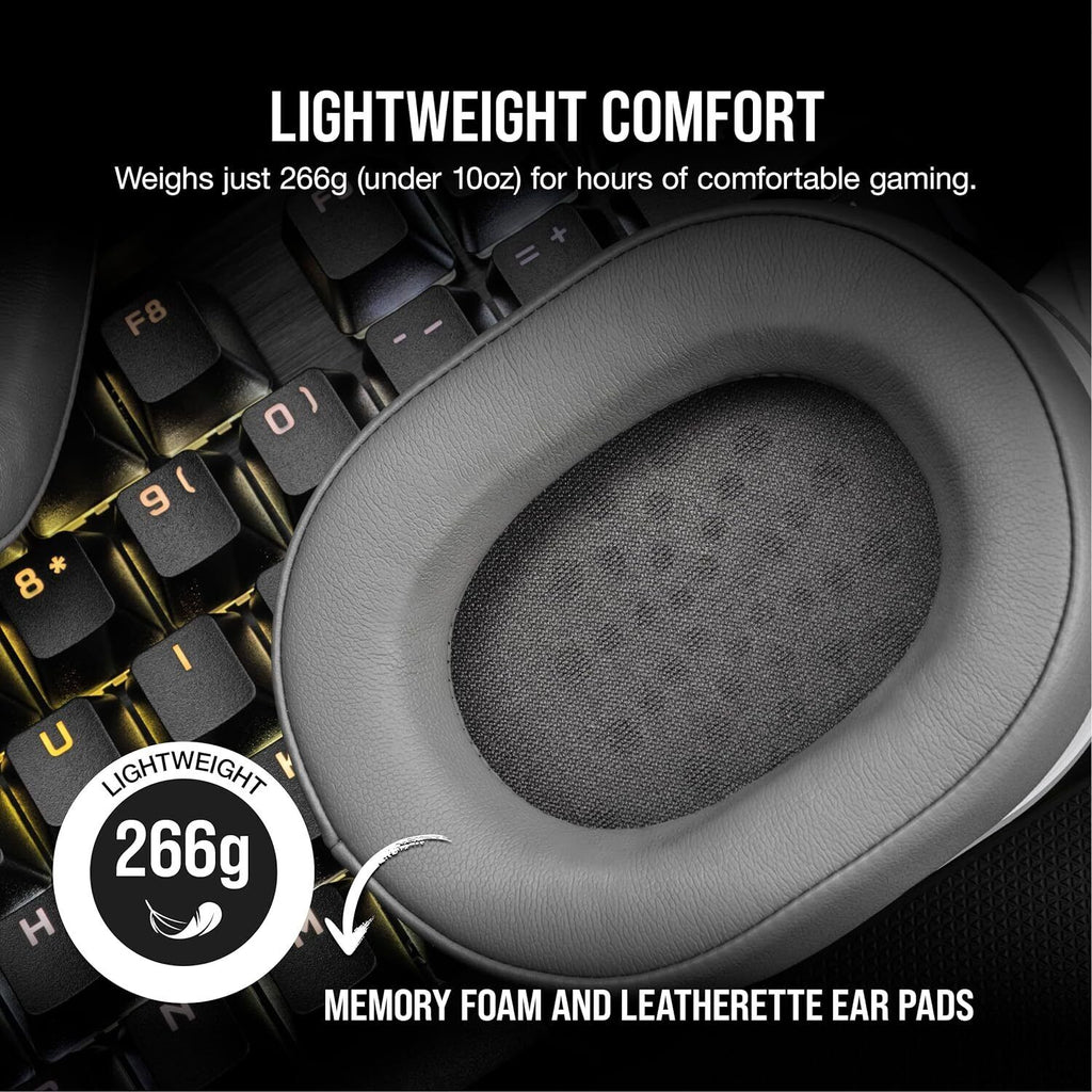 Corsair HS55 WIRELESS Gaming Headset  - White
