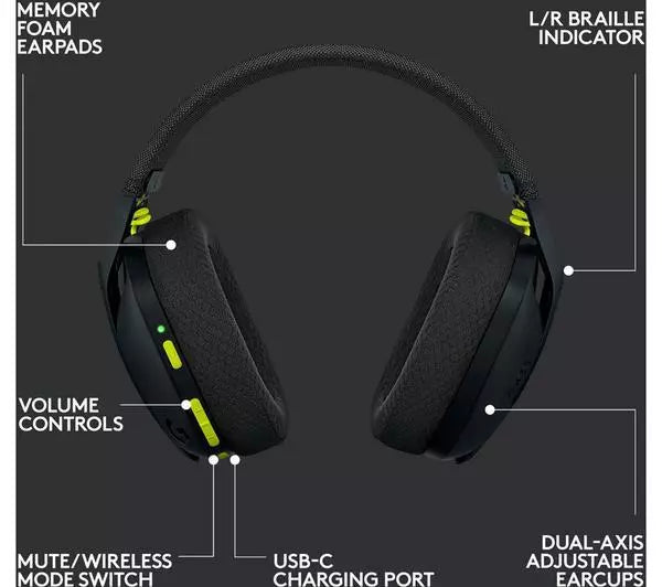 Logitech G435 LIGHTSPEED & Bluetooth Wireless Gaming Headset