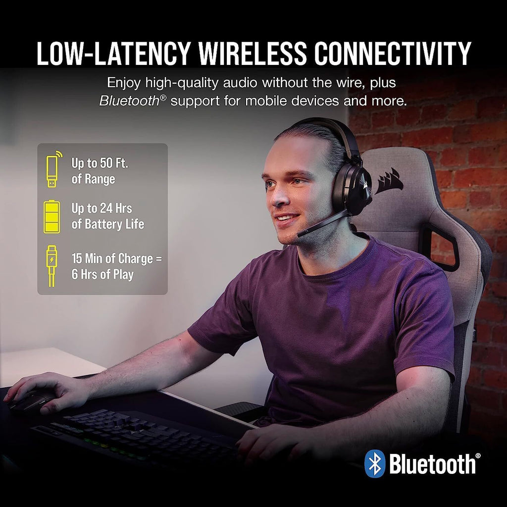 Corsair HS55 Gaming Wireless Headset - Black