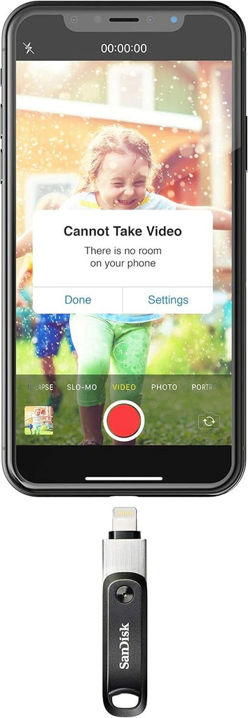SanDisk 64GB iXpand Flash Drive Go with Lightning and USB Backup Solution for iPhone