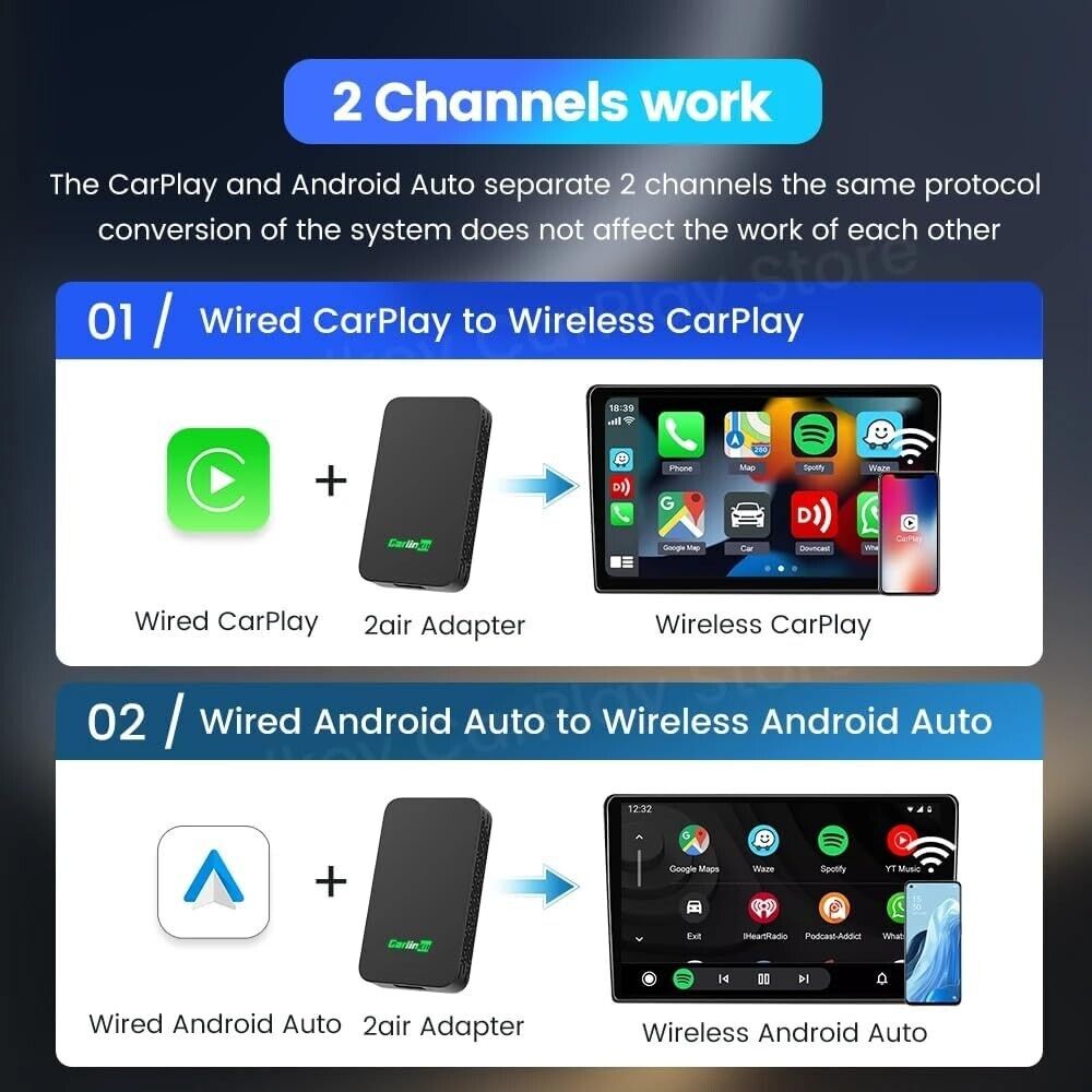 Carlinkit 5.0 (2Air) Wireless Apple Carplay / Android Auto Adapter
