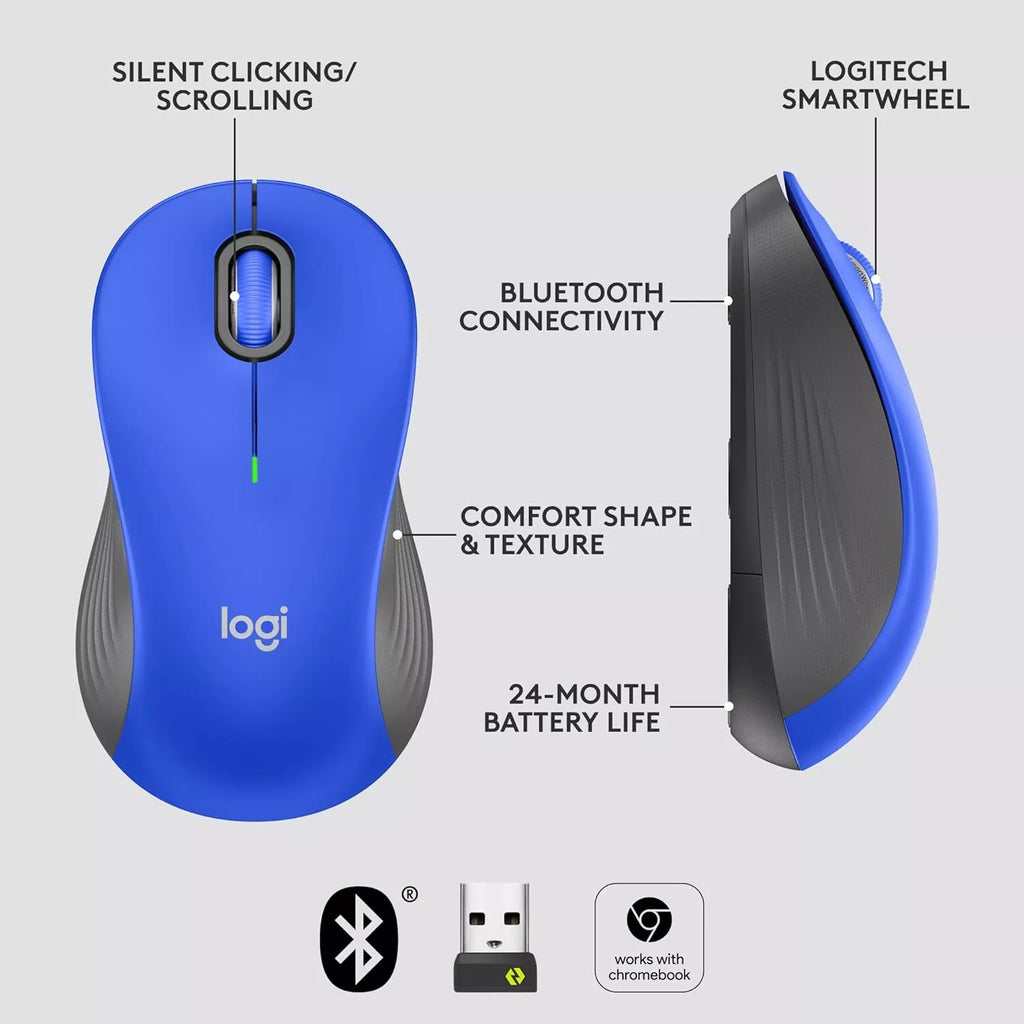 Logitech Signature M550 L Full Size Wireless Mouse - Blue
