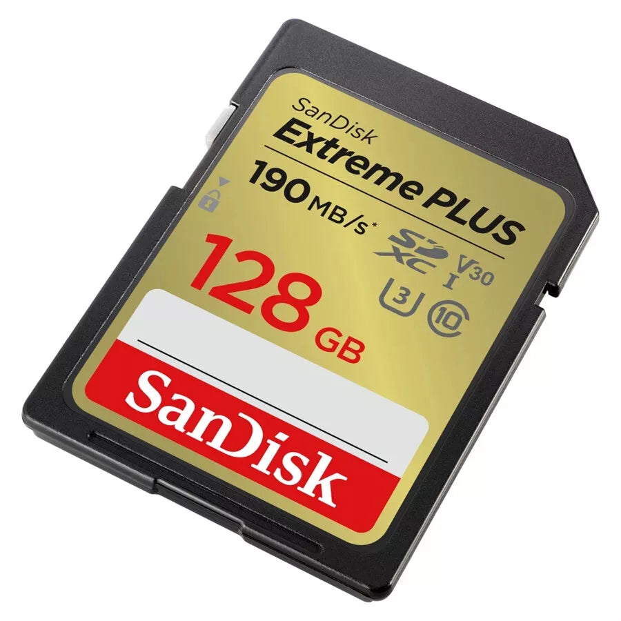 Sandisk Extreme Plus 128GB SDXC Memory Card up to 190MB/s