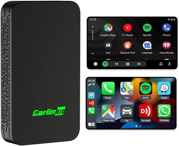 CarPlay Draadloze adapter, 2-in-1 draadloze Carplay-adapter voor Carplay Android Auto, Mini Car Play Wireless Stick Plug & Play USB A, ondersteunt iOS 10 en Android 11