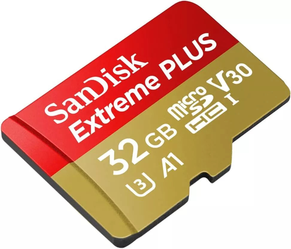 SanDisk Extreme Plus 32 GB MicroSDHC Memory Card A1 Class 10, UHS-I, U3, V30