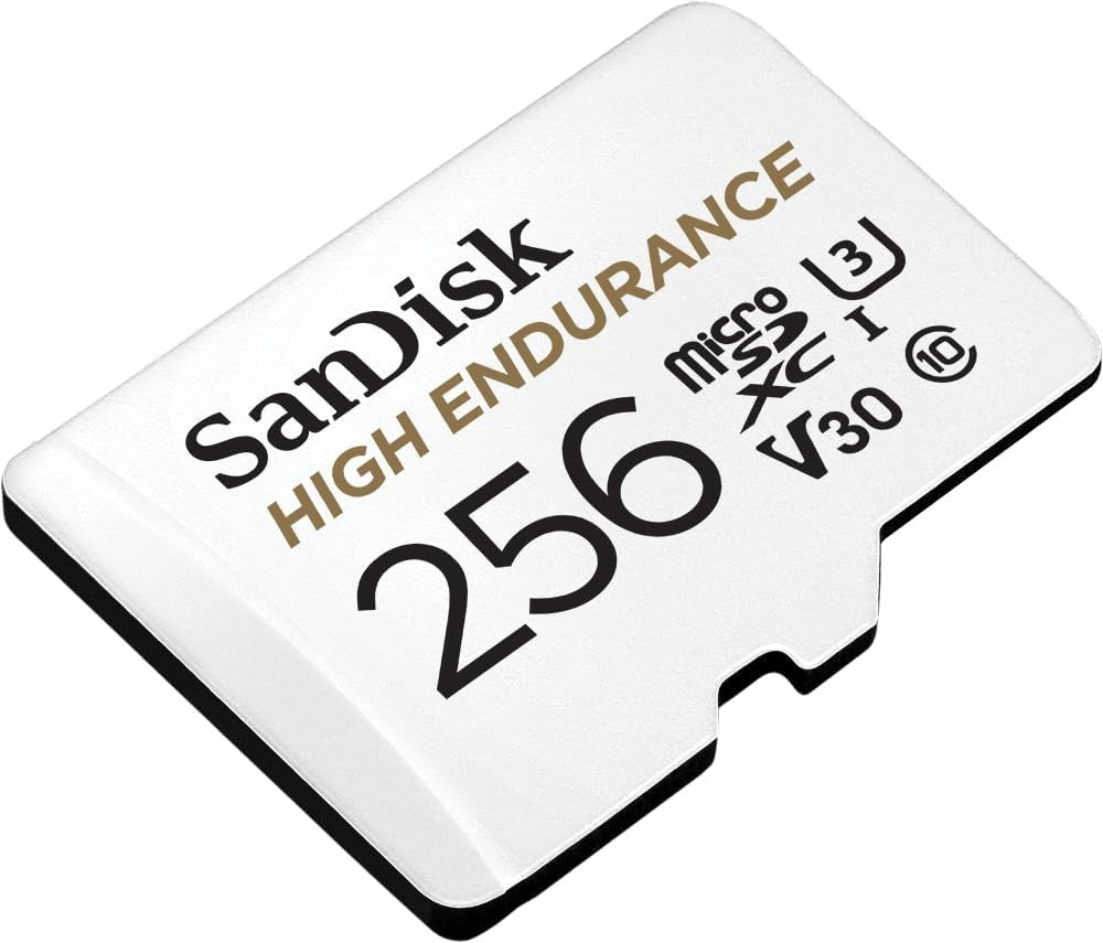 SanDisk 256GB High Endurance microSDXC card UHS-I Class 10 U3 V30