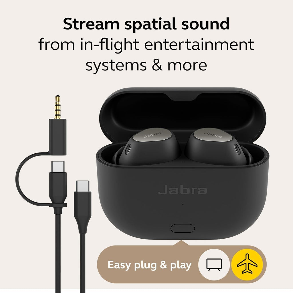 Jabra Elite 10 Gen 2 Wireless Bluetooth Earbuds –Titanium Black
