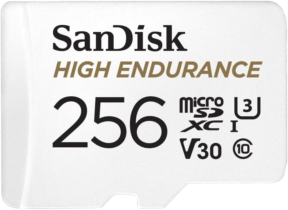 SanDisk 256GB High Endurance microSDXC card UHS-I Class 10 U3 V30