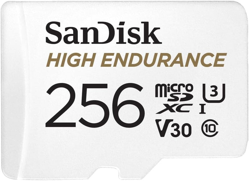 SanDisk 256GB High Endurance microSDXC card UHS-I Class 10 U3 V30