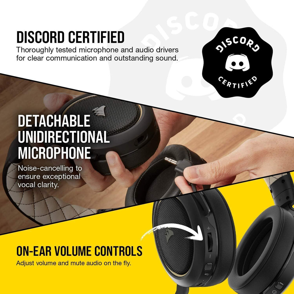 Corsair HS70 PRO Gaming Headset - Cream