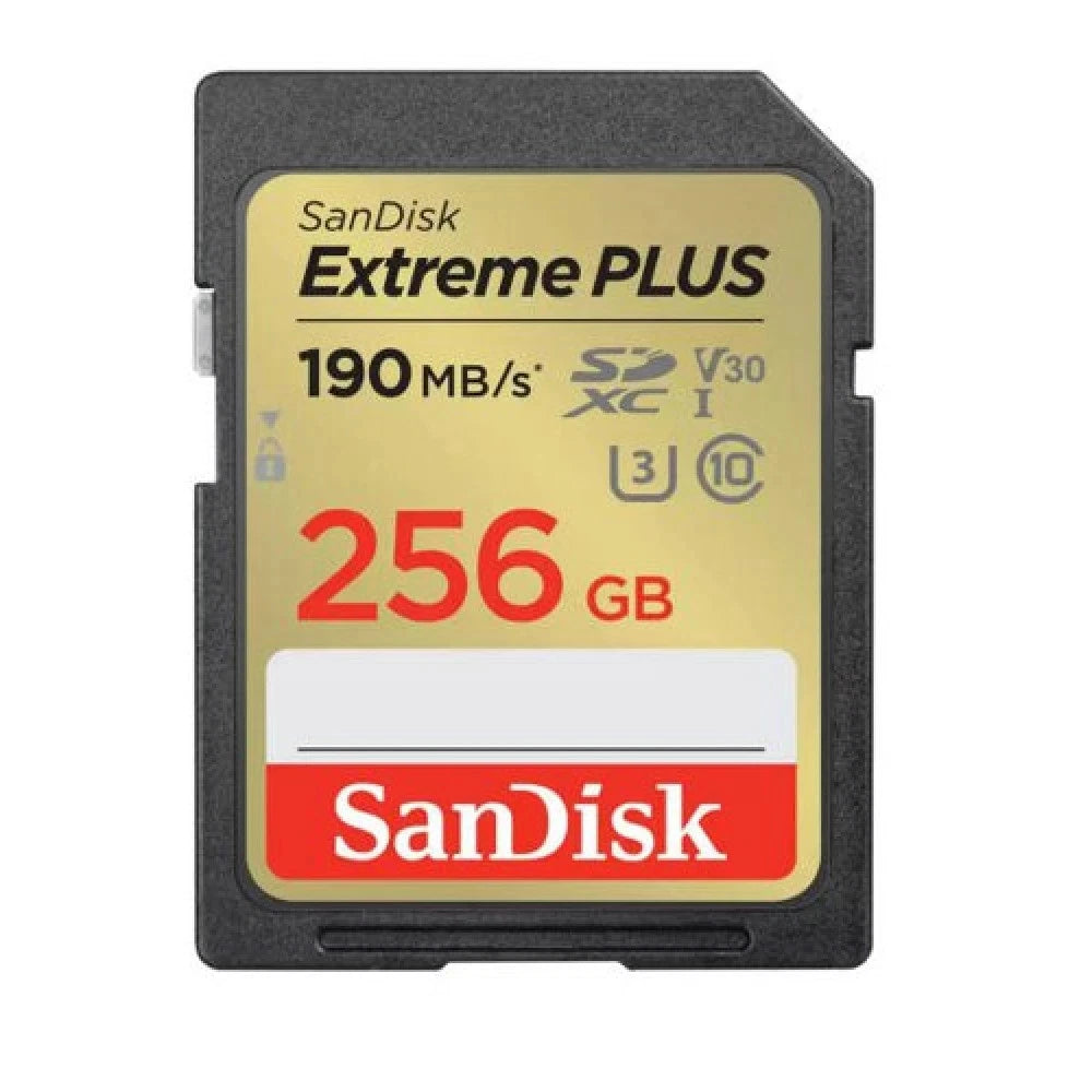 Sandisk Extreme Plus 256GB SDXC Memory Card up to 190MB/s
