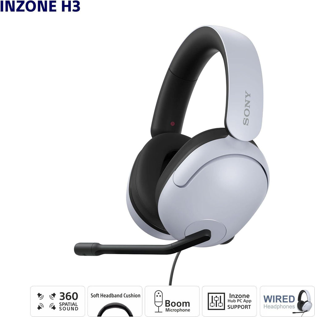 Sony INZONE H3 Wired Gaming Headset - White