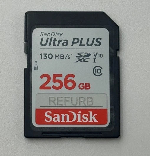 SanDisk 256GB Ultra Plus SDXC card up to 130 MB/s