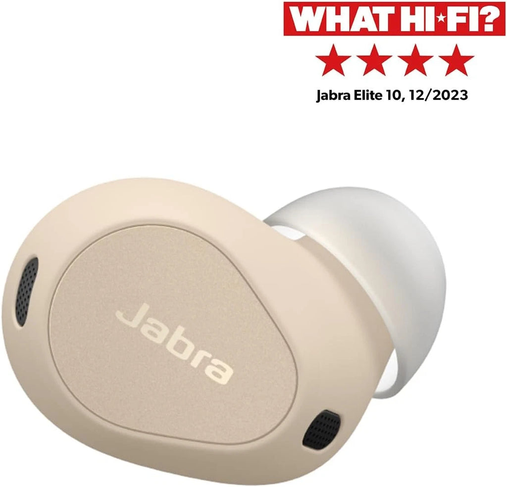 Jabra Elite 10 Wireless In-Ear Bluetooth Earbuds Advanced Active NC  Cream