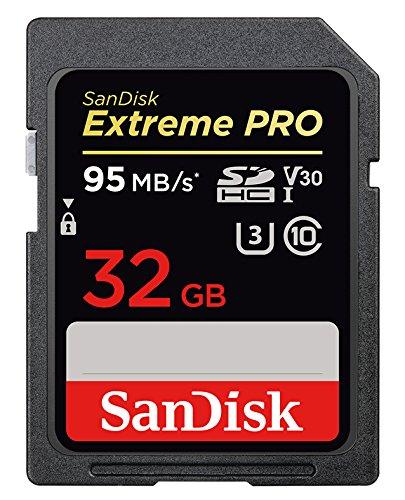 SanDisk Extreme PRO 32 GB SDHC Memory Card up to 95 MB/s, Class 10, U3, V30