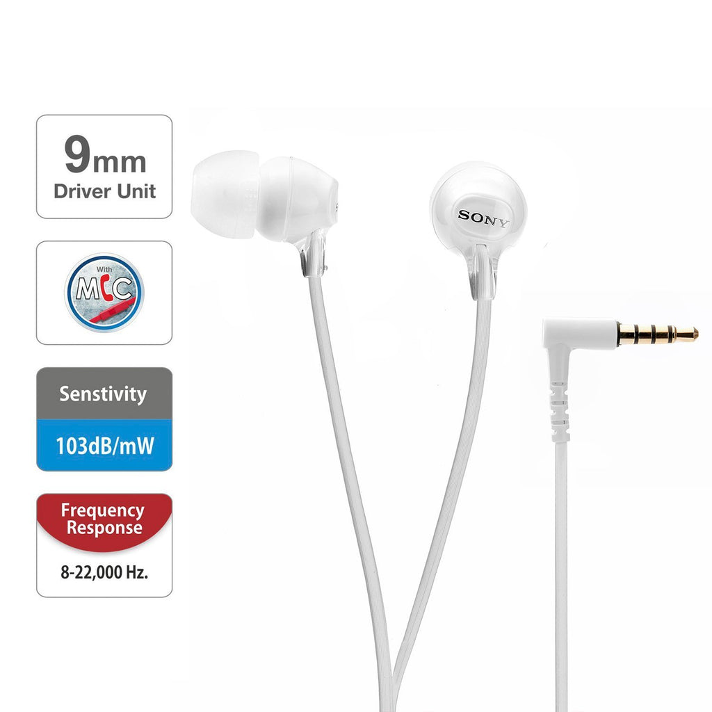 Sony MDR-EX15AP Headphones WHITE
