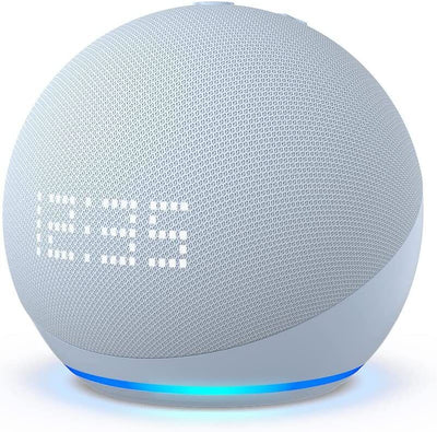 Amazon Echo Dot 5TH Generation With Clock - Cloud Blue
