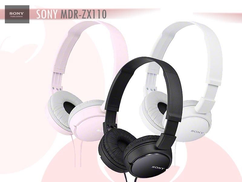 Sony Headphones MDR-ZX110WH - WHITE