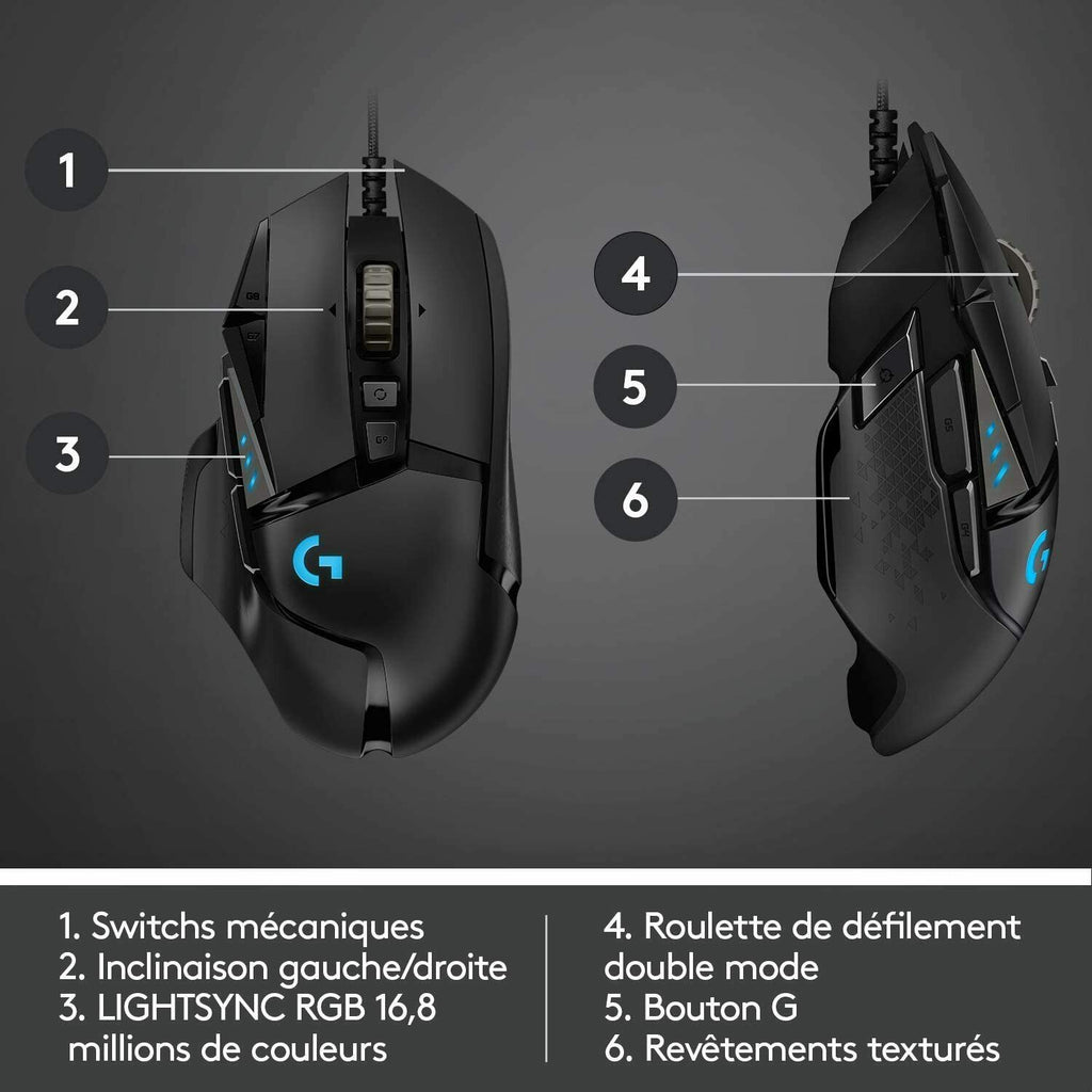 Logitech G502 Hero Wired Mouse
