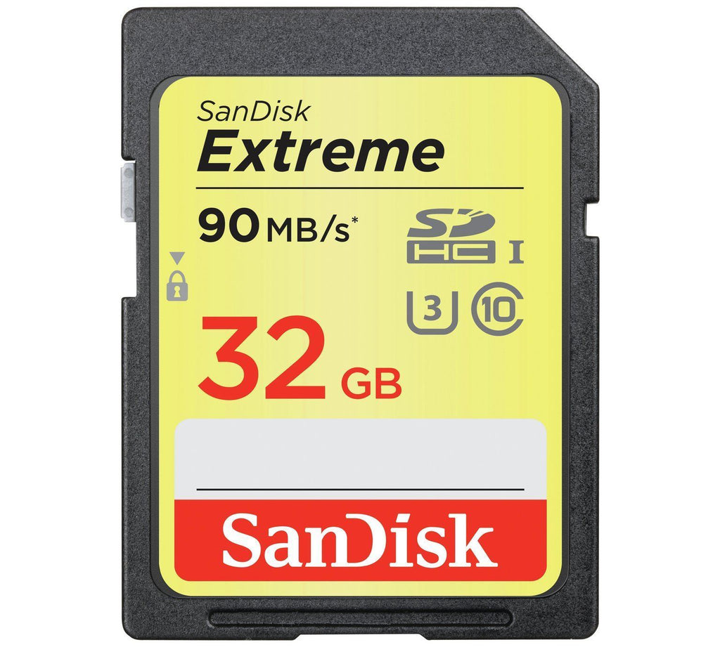 32GB SanDisk Extreme 90MB/s U3 Class 10 SD SDHC Digital Memory Card UHS-I