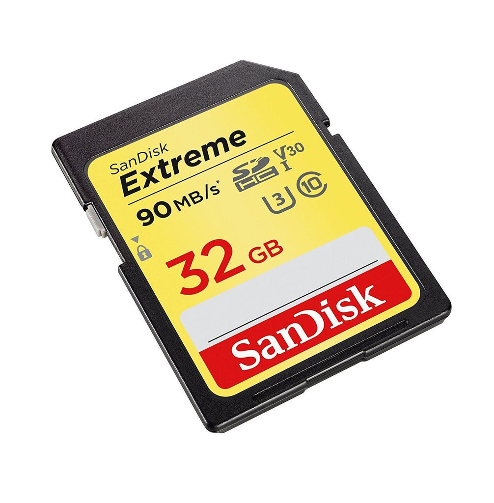 32GB SanDisk Extreme 90MB/s U3 Class 10 SD SDHC Digital Memory Card UHS-I