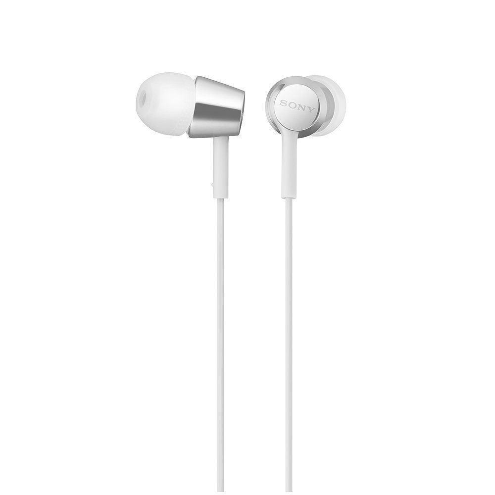 SONY MDR-EX155AP Closed Dynamic In-Ear Headphones In-line Remote Mic White