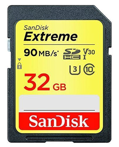 32GB SanDisk Extreme 90MB/s U3 Class 10 SD SDHC Digital Memory Card UHS-I