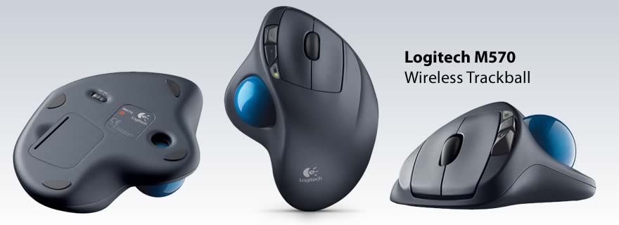 Logitech Wireless Trackball M570 Mouse –