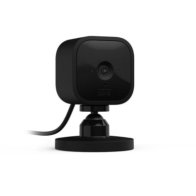 Blink Mini Compact indoor plug-in smart security camera 1080p HD - Black