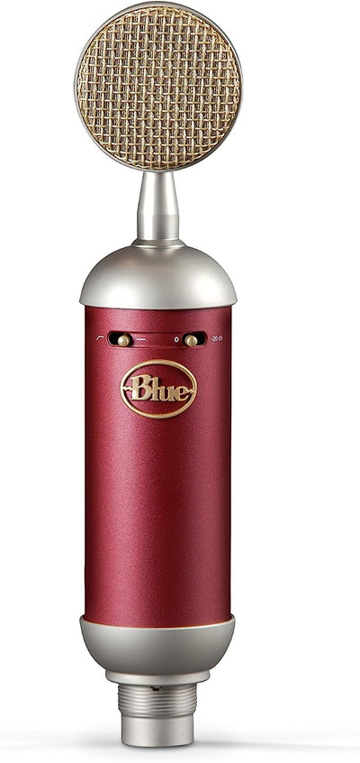 Blue Spark SL Large-Diaphragm Studio Condenser Microphone Includes Wooden Storage Box and Custom Shockmount (Red)