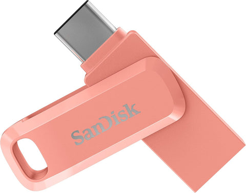 SanDisk 512GB Ultra Drive Dual Go USB Type-C Flash Drive, Peach