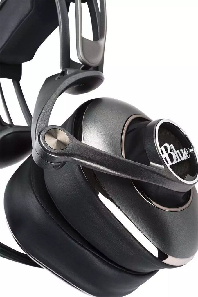 Blue Mix Fi Powered High Fidelity Headphones with Built In Audiophile Fatbat